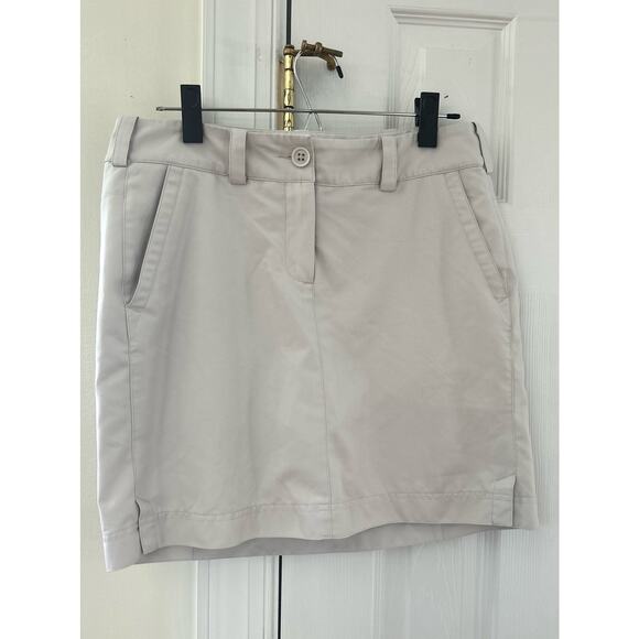 Nike Golf Tour Performance Dri-Fit Beige Tan Mini Skort - Picture 1 of 8